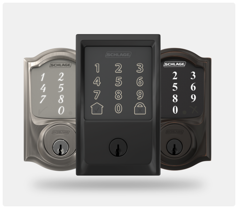 Schlage offers a variety of smart lock styles.