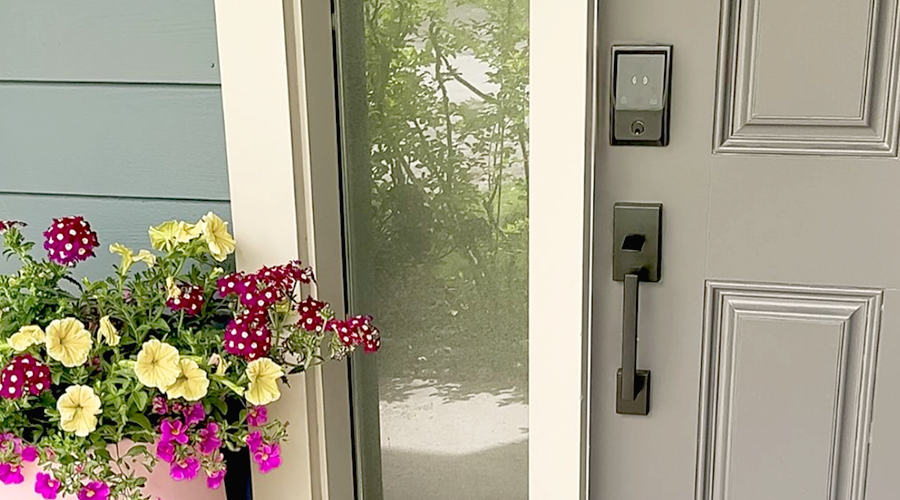 Encode-smart-lock-on-exterior-door