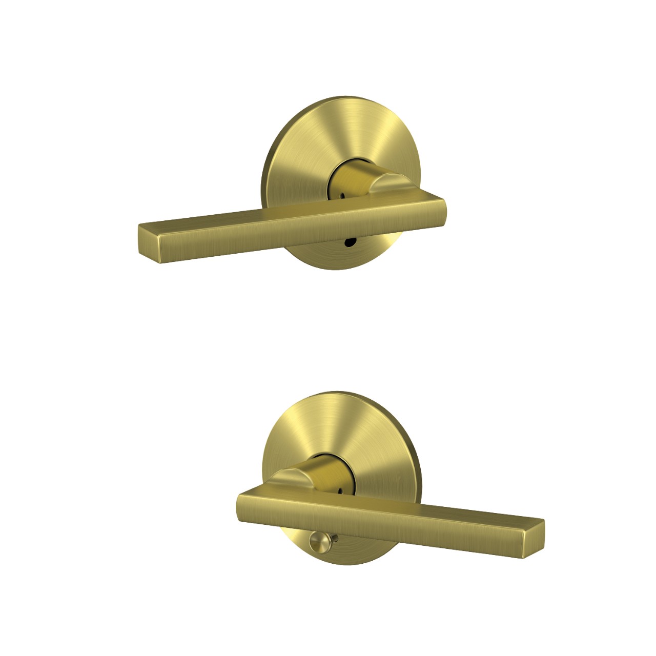 Custom Latitude Lever Combined Interior Hall-Closet and Bed-Bath Lock