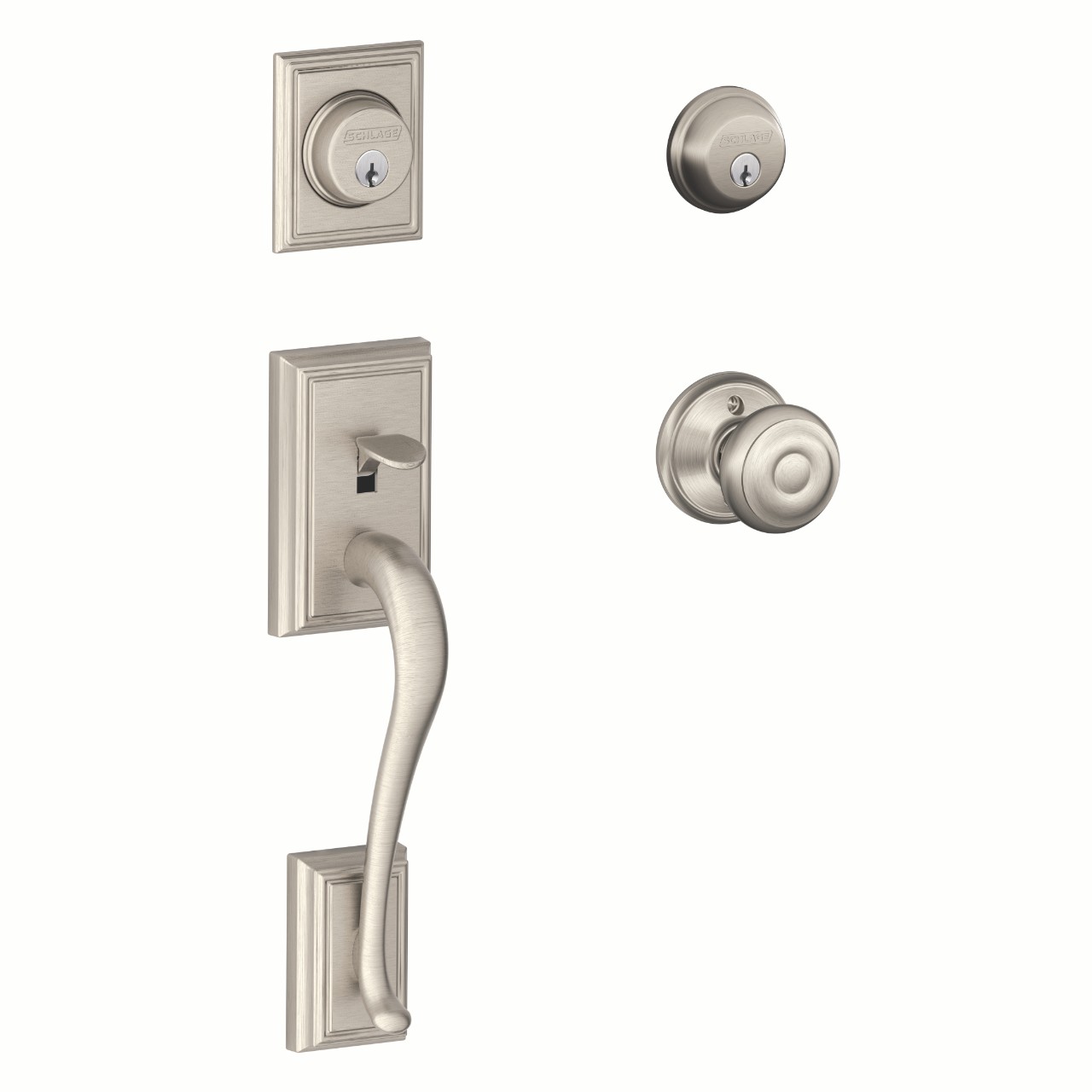 Double Cylinder Handleset and Georgian Knob