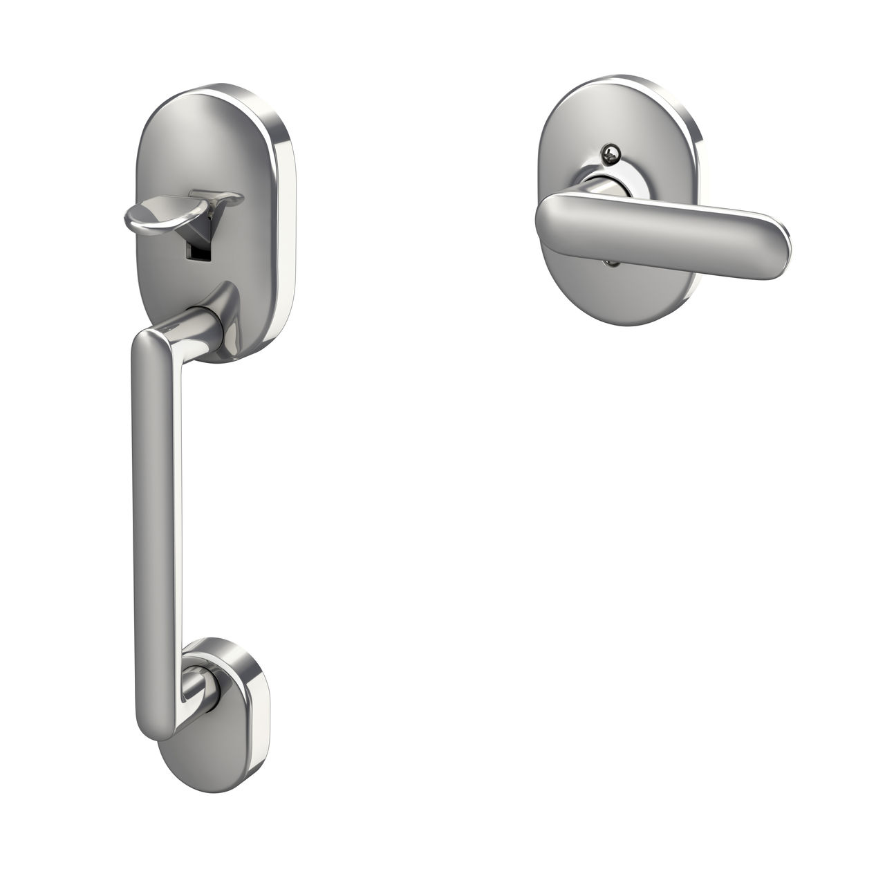 Front Entry Handle and Davlin Lever with Remsen Trim